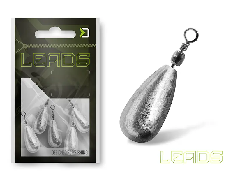 Delphin LEADS Pară cu vârtej / 10buc 11,0g