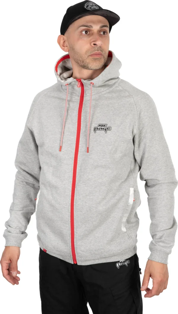 Fox Rage Voyager Zip Hoody Light Grey Medium 550g.