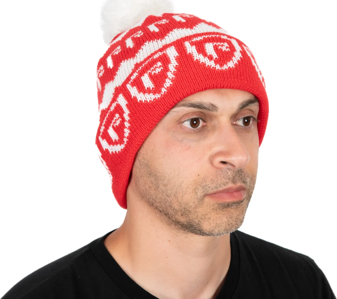 Fox Rage Red and White Bobble Hat 116g.