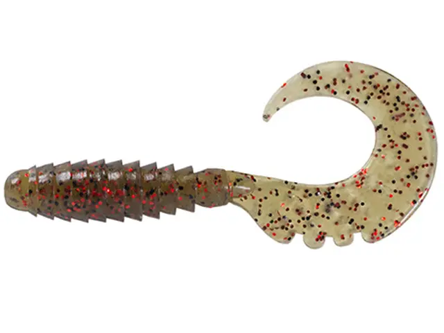 FishUp Fancy Grub 2.5cm #045 Green Pumpkin Red & Black 2.5cm #045 Green Pumpkin Red & Black