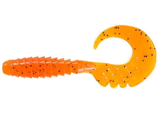 FishUp Fancy Grub 5cm #049 Orange Pumpkin Black 5cm #049 Orange Pumpkin Black