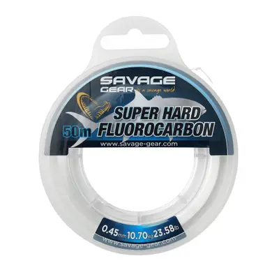 Fir Fluorocarbon Savage Gear SUPER HARD FC 50M 0.50MM 13.20KG CLEAR