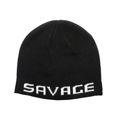 Savage Gear LOGO BEANIE ONE SIZE BLACK/WHITE
