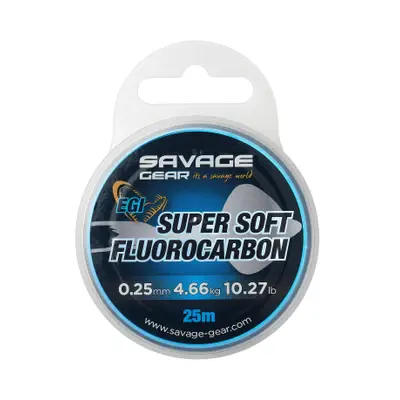 Fir Fluorocarbon Savage Gear SUPER SOFT FC EGI 25M 0.29MM 6.03KG PINK