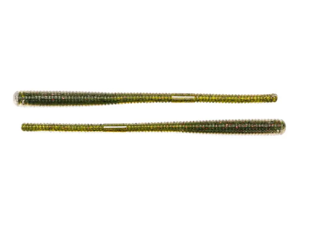 Live Target Finesse Worm 14cm/14g Green/Red 10buc/Pl