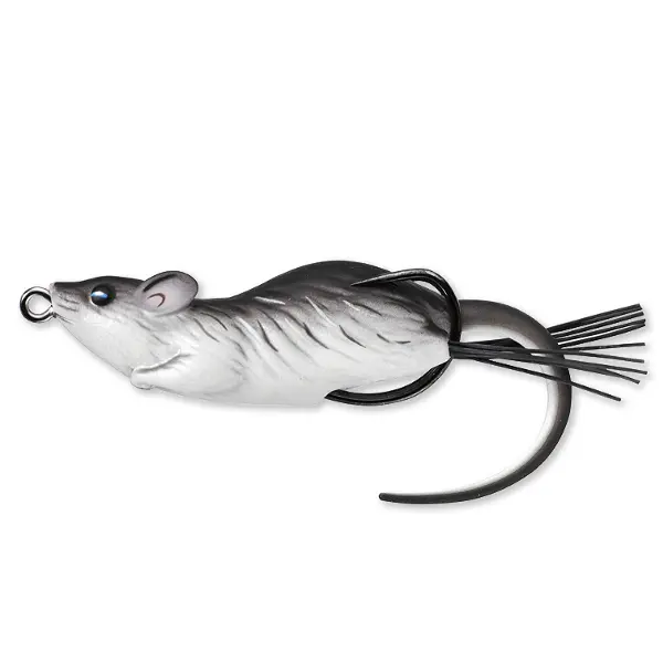Live Target Hollow Body Mouse Walking Bait 6cm/11g Black/White