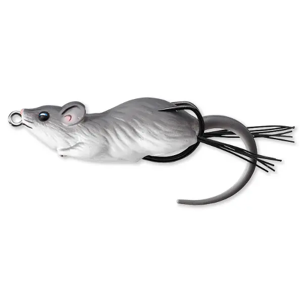 Live Target Hollow Body Mouse Walking Bait 6cm/11g Grey/White