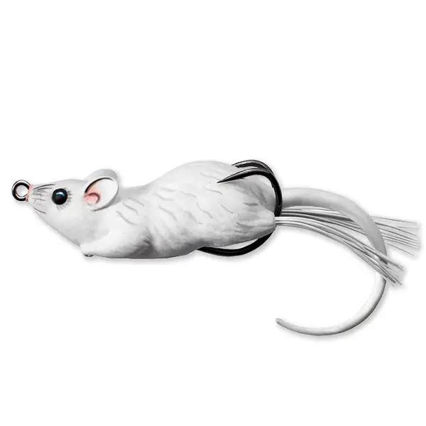 Live Target Hollow Body Mouse Walking Bait 6cm/11g White/White