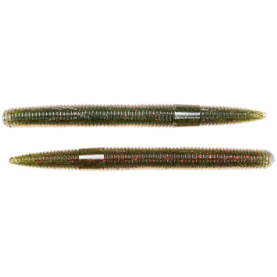 Live Target Stick Worm 10,2cm/10g Green/Red 8buc/Pl