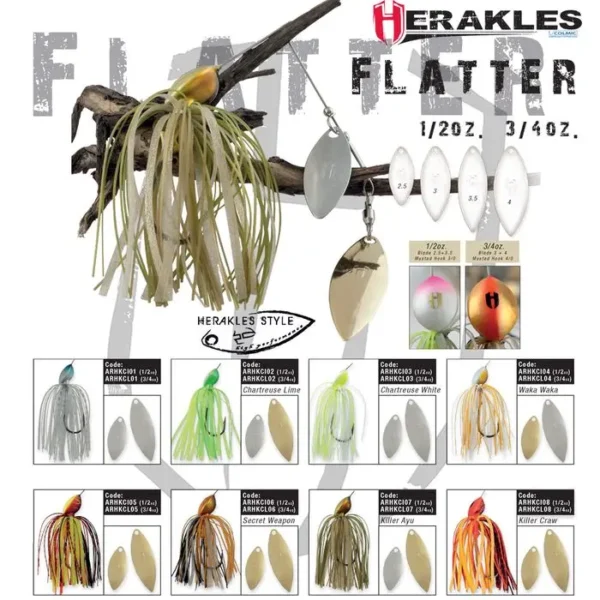 Spinnerbait Herakles Flatter 3/4oz 21gr Killer Ayu