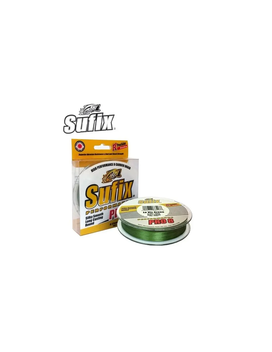 Sufix Performance Pro 8 135m 0.10mm/6.5kg/6lb/lo Vis Green