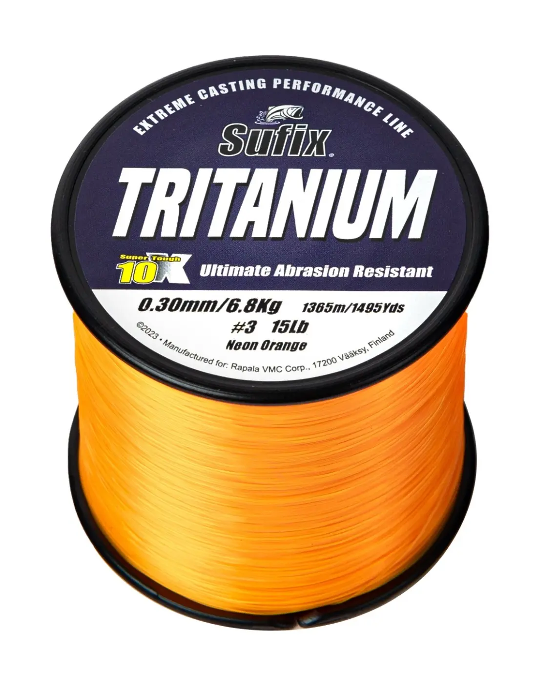 Sufix Tritanium 1000m 0.25mm /9lb neon orange